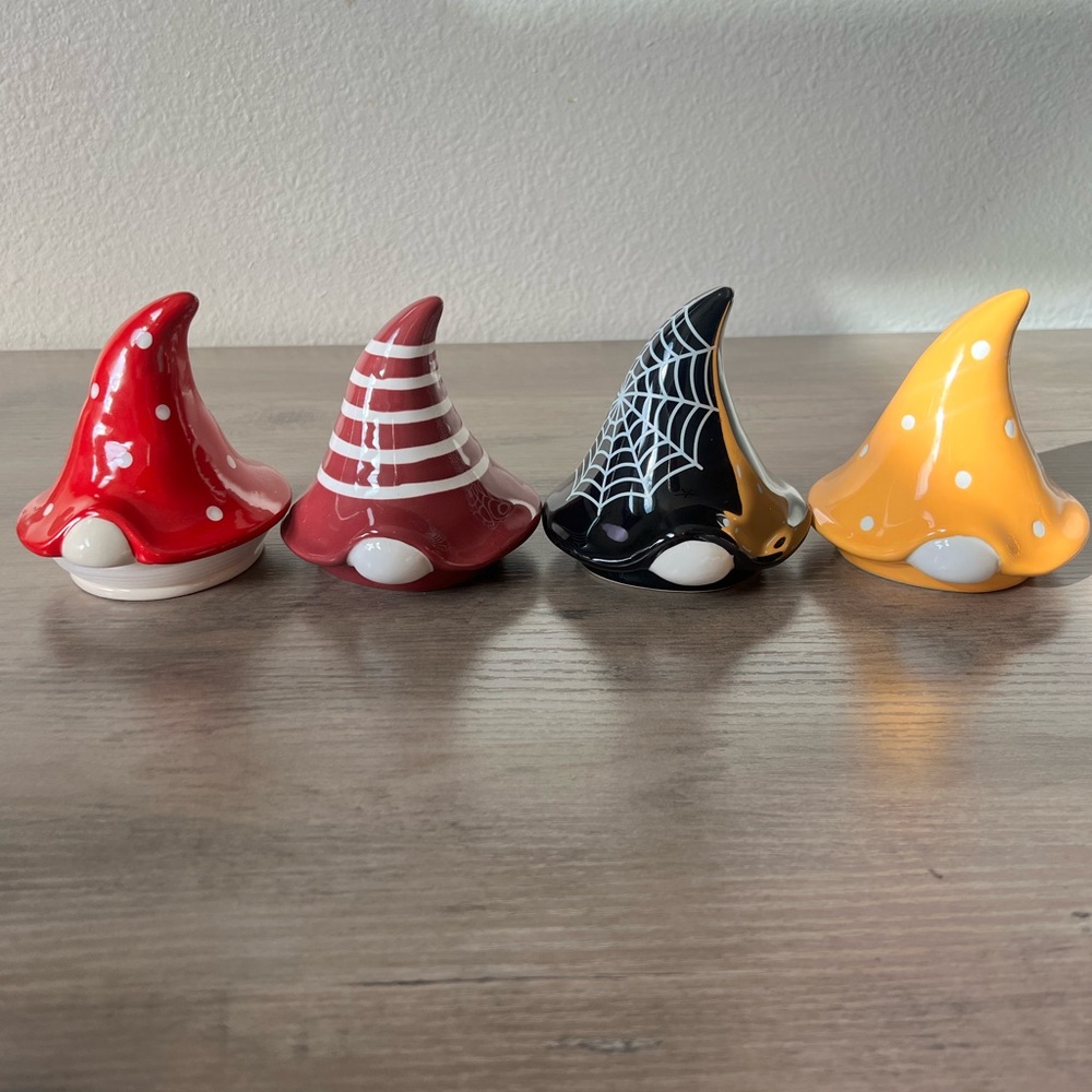 Rae Dunn Ceramic Gnome mug canister toppers